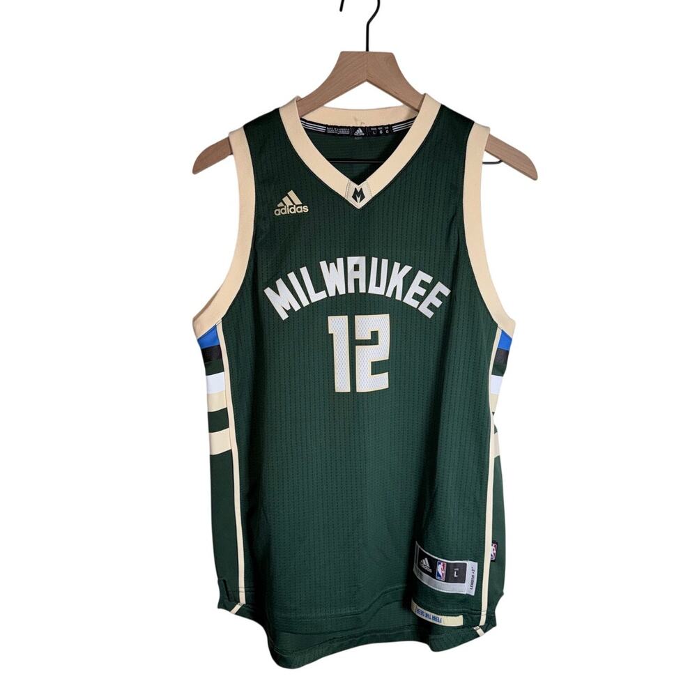 NBA ADIDAS MILWAUKEE BUCKS Swingman Parker 12 athletic basketball jersey L